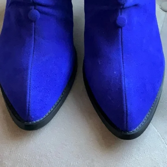 John Fluevog Women's Vibrant Blue Jyoti booties size 9.5 - Picture 4 of 11